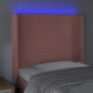 vidaXL LED Kopfteil Rosa 83x16x118/128 cm Samt vidaXL LED Kopfteil Rosa 83x16x118/128 cm Samt