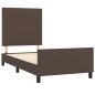 vidaXL Bettgestell mit Kopfteil Braun 80x200 cm Kunstleder vidaXL Bettgestell mit Kopfteil Braun 80x200 cm Kunstleder