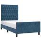 vidaXL Bettgestell mit Kopfteil Dunkelblau 90x190 cm Samt vidaXL Bettgestell mit Kopfteil Dunkelblau 90x190 cm Samt