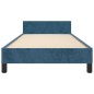 vidaXL Bettgestell mit Kopfteil Dunkelblau 90x190 cm Samt vidaXL Bettgestell mit Kopfteil Dunkelblau 90x190 cm Samt