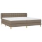 vidaXL Boxspringbett mit Matratze Taupe 200x200 cm Stoff vidaXL Boxspringbett mit Matratze Taupe 200x200 cm Stoff