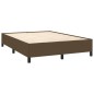 vidaXL Boxspringbett mit Matratze Dunkelbraun 140x200 cm Stoff vidaXL Boxspringbett mit Matratze Dunkelbraun 140x200 cm Stoff