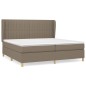 vidaXL Boxspringbett mit Matratze Taupe 200x200 cm Stoff vidaXL Boxspringbett mit Matratze Taupe 200x200 cm Stoff