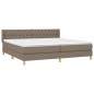 vidaXL Boxspringbett mit Matratze Taupe 200x200 cm Stoff vidaXL Boxspringbett mit Matratze Taupe 200x200 cm Stoff