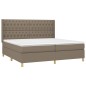 vidaXL Boxspringbett mit Matratze Taupe 200x200 cm Stoff vidaXL Boxspringbett mit Matratze Taupe 200x200 cm Stoff