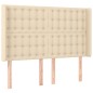 vidaXL Boxspringbett mit Matratze Creme 140x200 cm Stoff vidaXL Boxspringbett mit Matratze Creme 140x200 cm Stoff