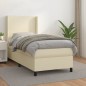 vidaXL Boxspringbett mit Matratze Creme 80x200 cm Kunstleder vidaXL Boxspringbett mit Matratze Creme 80x200 cm Kunstleder