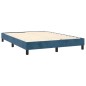 vidaXL Boxspringbett mit Matratze Dunkelblau 140x200 cm Samt vidaXL Boxspringbett mit Matratze Dunkelblau 140x200 cm Samt