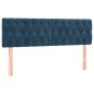 vidaXL Boxspringbett mit Matratze Dunkelblau 140x200 cm Samt vidaXL Boxspringbett mit Matratze Dunkelblau 140x200 cm Samt
