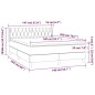 vidaXL Boxspringbett mit Matratze Dunkelblau 140x200 cm Samt vidaXL Boxspringbett mit Matratze Dunkelblau 140x200 cm Samt