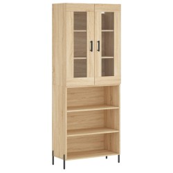 Highboard Sonoma-Eiche 69,5x34x180 cm Holzwerkstoff
