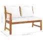 vidaXL 4-tlg. Garten-Lounge-Set mit Auflagen Creme Massivholz Akazie vidaXL 4-tlg. Garten-Lounge-Set mit Auflagen Creme Massivholz Akazie