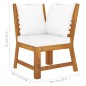vidaXL 4-tlg. Garten-Lounge-Set mit Auflagen Creme Massivholz Akazie vidaXL 4-tlg. Garten-Lounge-Set mit Auflagen Creme Massivholz Akazie