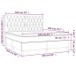 vidaXL Boxspringbett mit Matratze & LED Dunkelgrün 160x200 cm Samt vidaXL Boxspringbett mit Matratze & LED Dunkelgrün 160x200 cm Samt