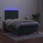 vidaXL Boxspringbett mit Matratze & LED Dunkelgrün 120x200 cm Samt vidaXL Boxspringbett mit Matratze & LED Dunkelgrün 120x200 cm Samt