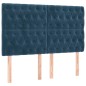 vidaXL Boxspringbett mit Matratze & LED Dunkelblau 180x200 cm Samt vidaXL Boxspringbett mit Matratze & LED Dunkelblau 180x200 cm Samt