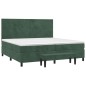 vidaXL Boxspringbett mit Matratze Dunkelgrün 200x200 cm Samt vidaXL Boxspringbett mit Matratze Dunkelgrün 200x200 cm Samt
