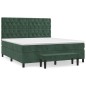 vidaXL Boxspringbett mit Matratze Dunkelgrün 160x200 cm Samt vidaXL Boxspringbett mit Matratze Dunkelgrün 160x200 cm Samt