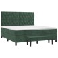vidaXL Boxspringbett mit Matratze Dunkelgrün 160x200 cm Samt vidaXL Boxspringbett mit Matratze Dunkelgrün 160x200 cm Samt