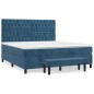 vidaXL Boxspringbett mit Matratze Dunkelblau 180x200 cm Samt vidaXL Boxspringbett mit Matratze Dunkelblau 180x200 cm Samt