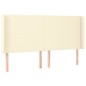 vidaXL Boxspringbett mit Matratze & LED Creme 160x200 cm Kunstleder vidaXL Boxspringbett mit Matratze & LED Creme 160x200 cm Kunstleder