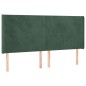vidaXL Boxspringbett mit Matratze & LED Dunkelgrün 200x200 cm Samt vidaXL Boxspringbett mit Matratze & LED Dunkelgrün 200x200 cm Samt