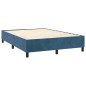 vidaXL Boxspringbett mit Matratze & LED Dunkelblau 140x190 cm Samt vidaXL Boxspringbett mit Matratze & LED Dunkelblau 140x190 cm Samt