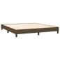 vidaXL Boxspringbett mit Matratze Dunkelbraun 180x200 cm Stoff vidaXL Boxspringbett mit Matratze Dunkelbraun 180x200 cm Stoff