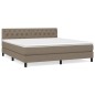 vidaXL Boxspringbett mit Matratze Taupe 160x200 cm Stoff vidaXL Boxspringbett mit Matratze Taupe 160x200 cm Stoff
