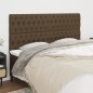 vidaXL Kopfteile 4 Stk. Dunkelbraun 90x7x78/88 cm Stoff