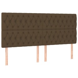 vidaXL Kopfteile 4 Stk. Dunkelbraun 90x7x78/88 cm Stoff
