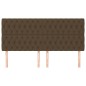 vidaXL Kopfteile 4 Stk. Dunkelbraun 90x7x78/88 cm Stoff