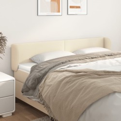 vidaXL Kopfteil mit Ohren Creme 163x23x78/88 cm Kunstleder