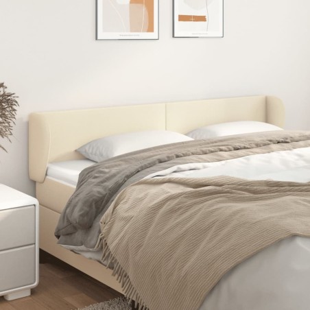 vidaXL Kopfteil mit Ohren Creme 163x23x78/88 cm Kunstleder