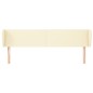 vidaXL Kopfteil mit Ohren Creme 163x23x78/88 cm Kunstleder