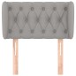 vidaXL Kopfteil mit Ohren Hellgrau 83x23x78/88 cm Stoff