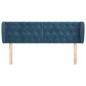 vidaXL Kopfteil mit Ohren Dunkelblau 147x23x78/88 cm Samt vidaXL Kopfteil mit Ohren Dunkelblau 147x23x78/88 cm Samt