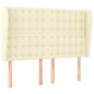 vidaXL Kopfteil mit Ohren Creme 147x23x118/128 cm Kunstleder