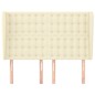 vidaXL Kopfteil mit Ohren Creme 147x23x118/128 cm Kunstleder
