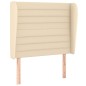 vidaXL Kopfteil mit Ohren Creme 93x23x118/128 cm Stoff