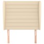 vidaXL Kopfteil mit Ohren Creme 93x23x118/128 cm Stoff