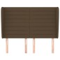 vidaXL Kopfteil mit Ohren Dunkelbraun 147x23x118/128 cm Stoff