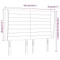 vidaXL Kopfteil mit Ohren Dunkelbraun 147x23x118/128 cm Stoff