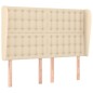 vidaXL Kopfteil mit Ohren Creme 147x23x118/128 cm Stoff