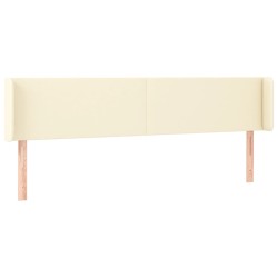 vidaXL Kopfteil mit Ohren Creme 163x16x78/88 cm Kunstleder
