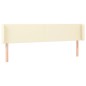 vidaXL Kopfteil mit Ohren Creme 163x16x78/88 cm Kunstleder