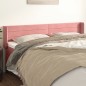 vidaXL Kopfteil mit Ohren Rosa 163x16x78/88 cm Samt vidaXL Kopfteil mit Ohren Rosa 163x16x78/88 cm Samt