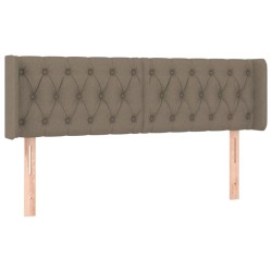 vidaXL Kopfteil mit Ohren Taupe 163x16x78/88 cm Stoff