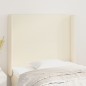 vidaXL Kopfteil mit Ohren Creme 83x16x118/128 cm Kunstleder vidaXL Kopfteil mit Ohren Creme 83x16x118/128 cm Kunstleder