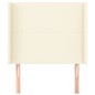 vidaXL Kopfteil mit Ohren Creme 83x16x118/128 cm Kunstleder vidaXL Kopfteil mit Ohren Creme 83x16x118/128 cm Kunstleder